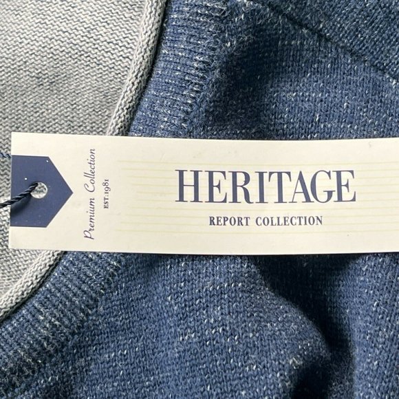 New Heritage Report Collection Sweatshirts Mens Medium Blue Long-sleeve … - Picture 4 of 8